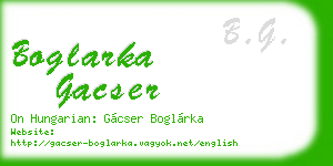 boglarka gacser business card